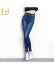 Jeans dla Kobiet czarne Dżinsy Wysokiej Talii Dżinsy Kobieta Wysokiej Elastyczna plus size Dżinsy Stretch kobiet myte denim skin