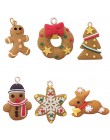 6/11 sztuk Mini Gingerbread Man ozdoby świąteczne Deer Snowman choinka bożonarodzeniowa wisiorek dekoracji nowy rok Decor zaopat