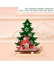 Huiran wesołych świąt drewniane święty mikołaj ełk ozdoby choinkowe ozdoby do domu 2019 Noel Ornament Xmas nowy rok 2020