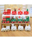 4 węzły boże narodzenie pociąg malowane drewniane boże narodzenie dekoracje do domu z Santa dla dzieci zabawki Ornament Navidad 