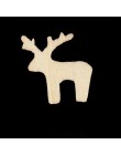 100 sztuk boże narodzenie dekoracje drewniane płatek śniegu boże narodzenie drzewo Deer Trojan naturalne drewniane choinka bożon