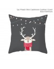 QIFU 45x45cm Elk płatek śniegu święty mikołaj boże narodzenie poszewka na poduszkę dekoracje świąteczne dla domu boże narodzenie