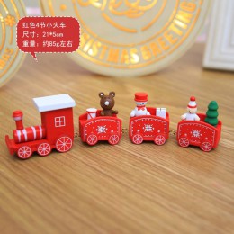 Boże narodzenie pociąg malowane drewno święty mikołaj/niedźwiedź/snowman zabawki zabawki prezent dla dzieci navidad nowy rok boż