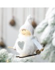 Noel boże narodzenie anioł dziewczyna narciarski pluszowe lalki świąteczne ozdoby choinkowe wisiorek Party świąteczne dekoracje 