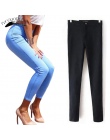 Stretch Czarne Dżinsy Kobieta 2017 Spodnie Skinny Jeans Dla Kobiet Kobiety jeansy Z Wysokiej Talii Denim Niebieski Panie Push Up