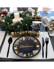 Boże narodzenie 2019 wesołych świąt zastawa stołowa dekoracja kuchenna Navidad prezent dekoracje świąteczne dla domu tabeli boże