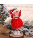Nowy rok 2020 ostatnie boże narodzenie słodkie jedwabne pluszowe anioł lalka boże narodzenie ozdoby choinkowe Noel świąteczne de