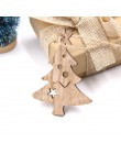 10 sztuk DIY boże narodzenie płatki śniegu i Deer & Tree drewniane zawieszki ozdoby dekoracje na przyjęcie świąteczne ozdoby cho