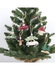 3 sztuk/partia Navidad boże narodzenie drzewo samochód Decor drewniane wiszące wisiorek Elk dekoracje na boże narodzenie dla dom