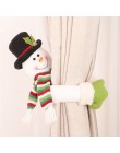 Piękny mikołaj Snowman kurtyna klamra świąteczne dekoracje dla domu nowy rok Party Decor tkaniny lalki dekoracja stołu lalki