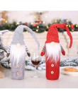 FengRise dekoracje na boże narodzenie dla domu wina Santa Claus pokrowiec na termofor Snowman pończochy prezent posiadacze preze