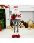 47cm święty mikołaj Snowman lalki świąteczne dekoracje na boże narodzenie dla domu chowany stojący zabawki urodziny prezent dla 