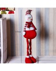 47cm święty mikołaj Snowman lalki świąteczne dekoracje na boże narodzenie dla domu chowany stojący zabawki urodziny prezent dla 