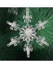 12 sztuk/paczka 4.5CM przezroczyste akrylowe płatki śniegu boże narodzenie dekoracji Party Festival Navidad Xmas drzewa wiszące 