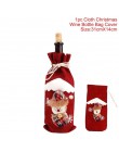 FengRise dekoracje na boże narodzenie dla domu wina Santa Claus pokrowiec na termofor Snowman pończochy prezent posiadacze preze