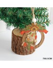 Najnowszy boże narodzenie drewniany naszyjnik ozdoby świąteczne ozdoby choinkowe boże narodzenie drzewo dekoracje do domu Natal 