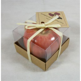Darmowa wysyłka 1 sztuk boże narodzenie czerwony dla Apple kształt owoce świeca zapachowa do dekoracji domu pozdrawiam prezent P