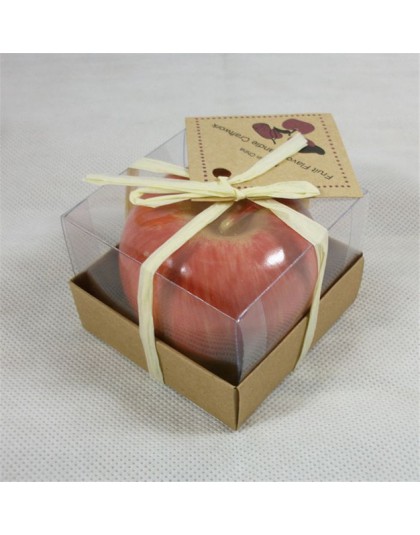 Darmowa wysyłka 1 sztuk boże narodzenie czerwony dla Apple kształt owoce świeca zapachowa do dekoracji domu pozdrawiam prezent P