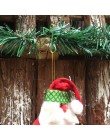 100 sztuk ozdoby świąteczne haczyki ozdoby choinkowe zawieszki święty mikołaj lalki wieszaczki dla domu Dekoracje świąteczne