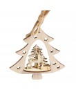 Nowy płatek śniegu drewniane ozdoby rustykalne choinki wiszące ozdoby spadek wisiorek ozdoby świąteczne dla domu