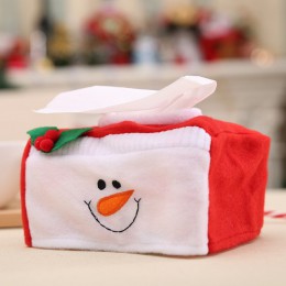 2019 1Pc wesołych boże narodzenie święty mikołaj Snowman pokrowiec na pudełko do chusteczek wystrój stołu dekoracje na boże naro