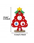 Mini choinka mała ozdoba malowane świąteczne drzewo Snowman zielone drewniane karty nowy rok świąteczne dekoracje świąteczne dla