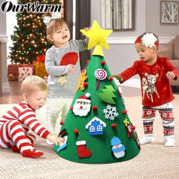 OurWarm DIY maluch czuł boże narodzenie drzewo z wiszące ozdoby dzieci boże narodzenie nowy rok prezenty wesołych świąt bożego n