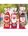 Wesołych świąt dekoracje świąteczne dla domu wina Santa Claus pokrowiec na termofor boże narodzenie wystrój stołu boże narodzeni