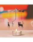 FENGRISE metalowy świecznik wesołych świąt wystrój stołu dla domu obracanie Elk anioł boże narodzenie ozdoba 2019 Navidad boże n