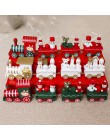 Boże narodzenie pociąg malowane drewno zabawki dla dzieci prezent nowy rok świąteczne dekoracje dla domu kryty navidad 2018 drew