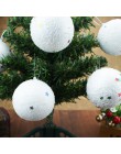 Nowa moda 12 sztuk 5 cm boże narodzenie dekoracji biały śnieżki Party DIY bombki choinkowe nowy rok dekoracji kula z kwiatów mat