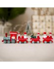 Boże narodzenie pociąg malowane drewno zabawki dla dzieci prezent nowy rok świąteczne dekoracje dla domu kryty navidad 2018 drew