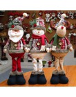 Boże narodzenie dekor w kształcie drzewa nowy rok Ornament renifer Snowman święty mikołaj stojący lalki dekoracji domu wesołych 
