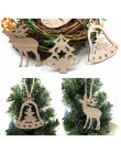 10 sztuk DIY boże narodzenie płatki śniegu i Deer & Tree drewniany naszyjnik ozdoby na boże narodzenie Xmas Tree ozdoby dla dzie