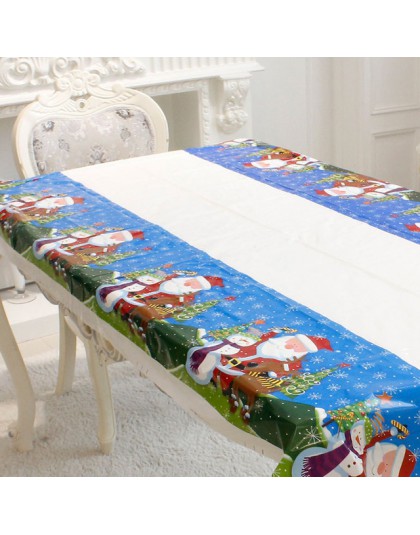 Boże narodzenie ich mikołaj Snowman haftowane obrus kuchnia zastawa stołowa boże narodzenie dekoracje do domu Natal Party decor 