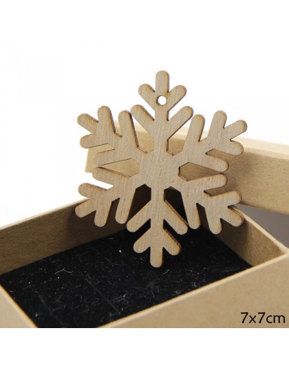 10 sztuk DIY boże narodzenie płatki śniegu i Deer & Tree drewniany naszyjnik ozdoby na boże narodzenie Xmas Tree ozdoby dla dzie