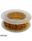 2 m/rolki 1mm szerokość folia metaliczna blichtr wstążka Garland DIY prezent Wrap boże narodzenie drzewo ozdoby na nowy rok Xmas