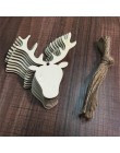 10 sztuk DIY boże narodzenie Deer Head renifer Xmas drzewa wiszące drewniane wisiorki ozdoby dekoracje świąteczne dla domu Navid