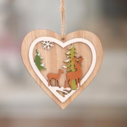 1 sztuk drewniane boże narodzenie dekoracji boże narodzenie drzewo wisiorek 3D ozdoby wiszące domu nowy rok Party cacko dekoracj