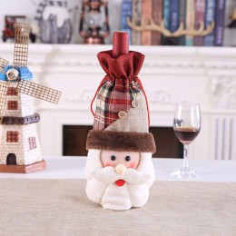 Boże narodzenie akcesoria do wina pokrowiec na termofor zestaw dekoracje świąteczne święty mikołaj Snowman pokrowiec na termofor