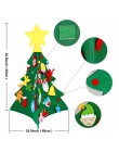 OurWarm 3D DIY czuł boże narodzenie drzewo z ozdoby dla dzieci nowy rok zabawki sztuczne drzewo Xmas prezenty drzwi ściany wiszą