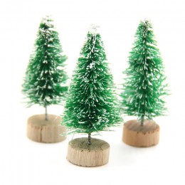 Nowy! 15 sztuk choinka bożonarodzeniowa DIY 3 kolory małe sosna Mini drzewa umieszczone w pulpit wystrój domu dekoracje świątecz