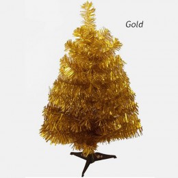 Popularne 60cm sztuczna choinka Snowflake Xmas drzewo z tworzywa sztucznego nowy rok ozdoby do domu na pulpit choinka