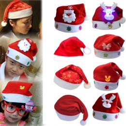 Wesołych świąt bożego narodzenia kapelusz dla dorosłych dzieci boże narodzenie święty mikołaj/jeleń/snowman z daszkiem 2019 nowy