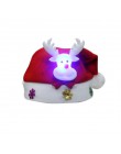 Gorące dzieci dorosłych LED boże narodzenie kapelusz święty mikołaj renifer Snowman Xmas prezenty Cap bonnet de noel adulte świę