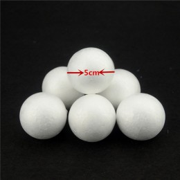 Hot 30 sztuk/partia 50 MM modelowanie styropianowe kulki z pianki piłka białe kulki rzemiosła dla DIY Christmas Party materiały 