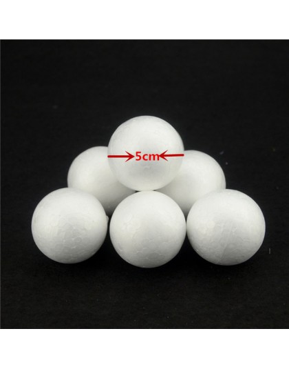Hot 30 sztuk/partia 50 MM modelowanie styropianowe kulki z pianki piłka białe kulki rzemiosła dla DIY Christmas Party materiały 