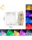 LED String lights 10M 5M 2M srebrny drut Garland Home boże narodzenie Wedding Party Decoration zasilany 5V akumulator USB bajki 