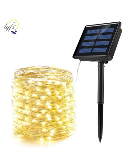 50/100/200 led solar LED światła wodoodporna drut miedziany led String wakacje na świeżym powietrzu taśmy led boże narodzenie de