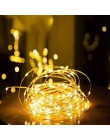 1/2/5/10M drut miedziany LED String Lights oświetlenie wakacje Fairy światła boże narodzenie Garland na nowy rok ślub strona dek